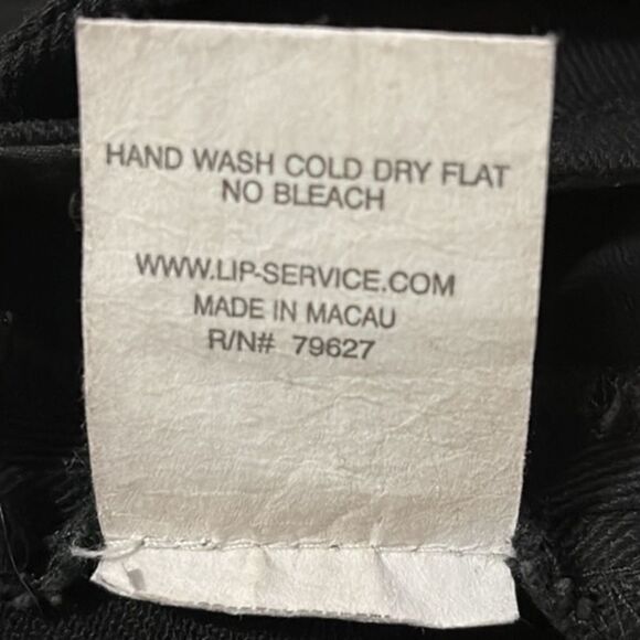 Rare Vintage Lip Service Black Low Rise Belted Micro Mini Skirt Side Zip Details - Picture 8 of 8